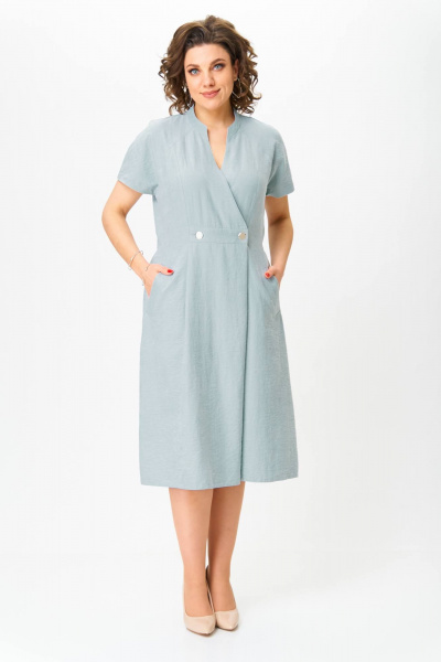 Платье Slaviaelit 551 светло-серый - фото 8