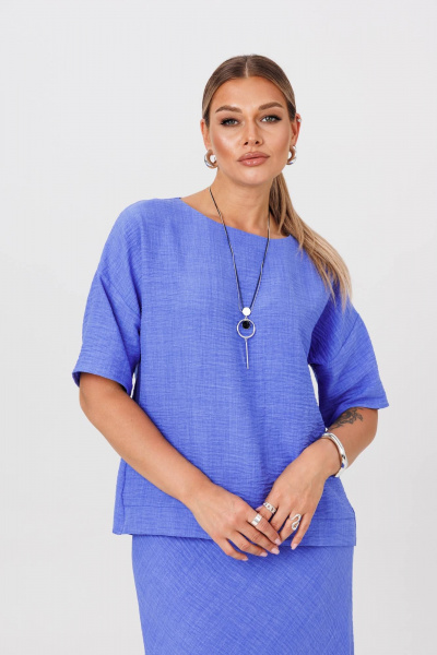 Блуза, юбка Anastasia 1249 голубой - фото 3