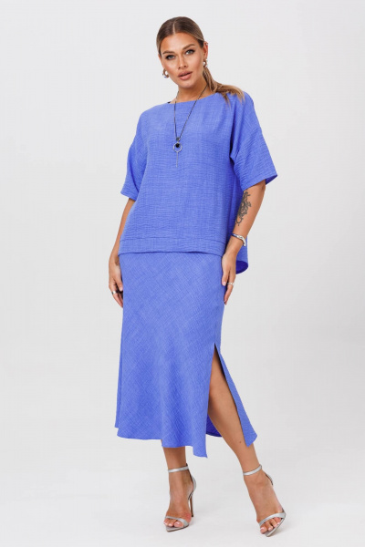 Блуза, юбка Anastasia 1249 голубой - фото 2