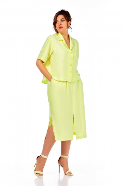Блуза, юбка Ольга Стиль С-941 желтый - фото 3