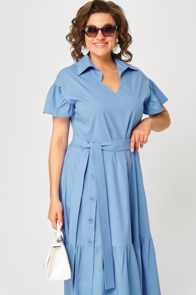 Платье EVA GRANT 7325П голубой - фото 10