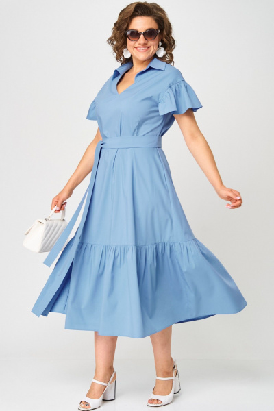 Платье EVA GRANT 7325П голубой - фото 2