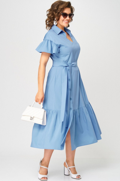 Платье EVA GRANT 7325П голубой - фото 9