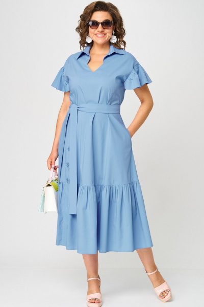 Платье EVA GRANT 7325П голубой - фото 8