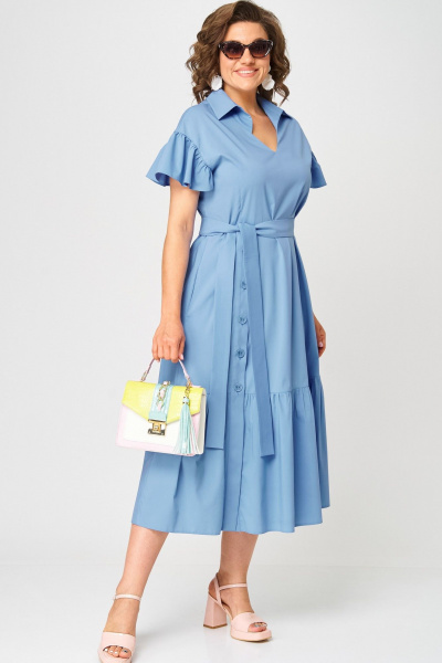 Платье EVA GRANT 7325П голубой - фото 7