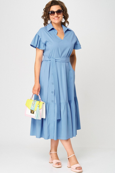 Платье EVA GRANT 7325П голубой - фото 1