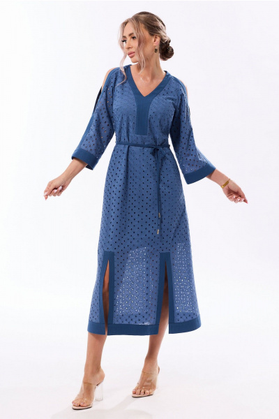 Платье Golden Valley 44251 темно-голубой - фото 3