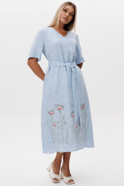 Платье Ma Сherie 4109 голубой_меланж - фото 4