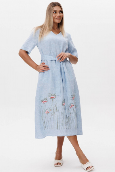 Платье Ma Сherie 4109 голубой_меланж - фото 2