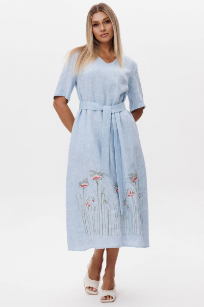 Платье Ma Сherie 4109 голубой_меланж - фото 1