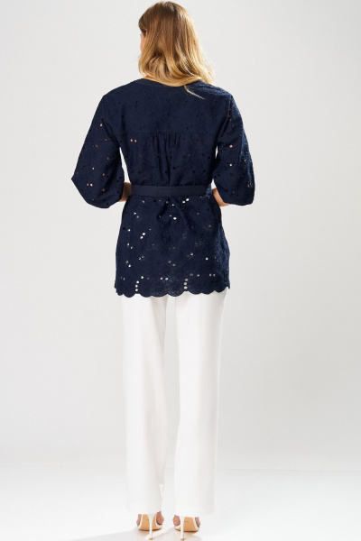 Блуза, брюки Laikony L-253 синий+белый - фото 7