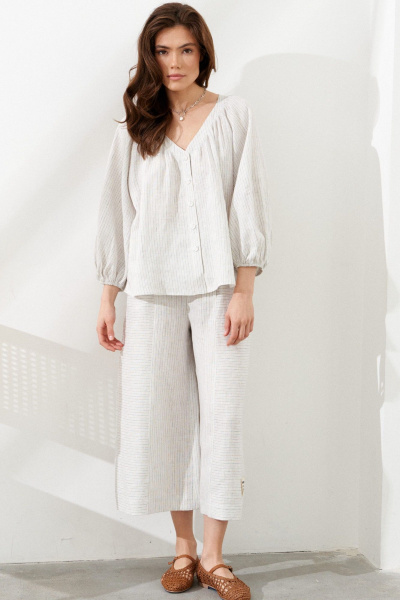 Блуза C. of PAPAYA NEW 1785 серая_полоска - фото 7