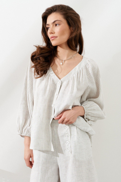 Блуза C. of PAPAYA NEW 1785 серая_полоска - фото 1