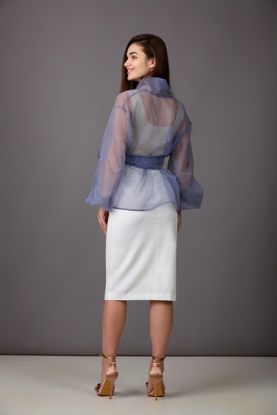 Блуза, юбка Rosheli 1152/2 лаванда_молочный - фото 2