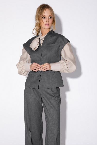 Брюки, жилет PiRS 5497 графит_елочка - фото 6