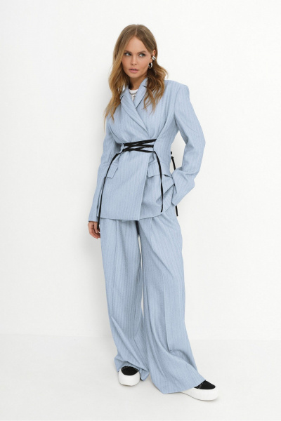 Брюки, жакет PiRS 5854 голубой - фото 5