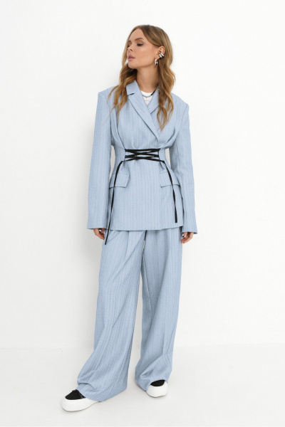 Брюки, жакет PiRS 5854 голубой - фото 2