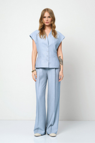 Брюки, жилет PiRS 5894 голубой - фото 2