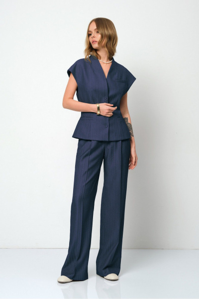 Брюки, жилет PiRS 5894 синий - фото 2