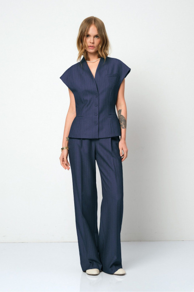 Брюки, жилет PiRS 5894 синий - фото 1