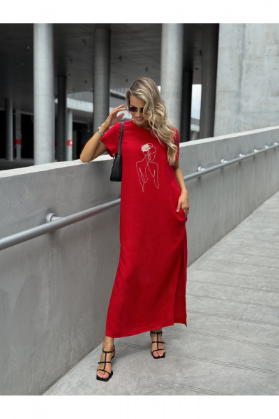 Платье Dilana VIP 2100 красный - фото 31