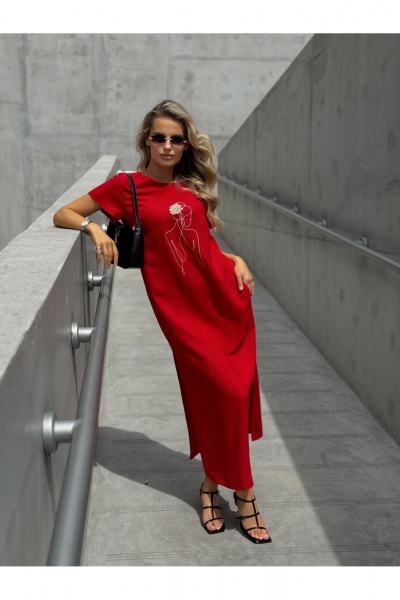 Платье Dilana VIP 2100 красный - фото 30
