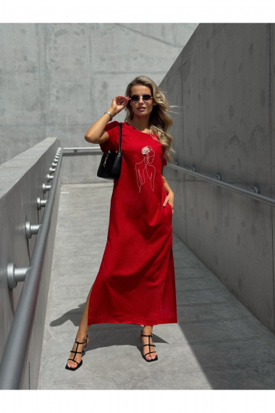 Платье Dilana VIP 2100 красный - фото 29