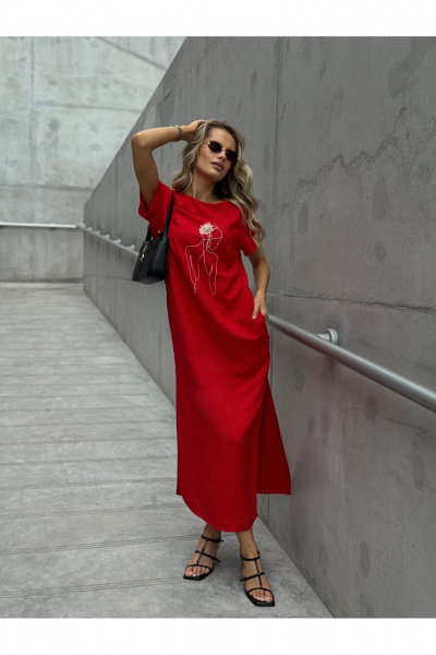 Платье Dilana VIP 2100 красный - фото 28