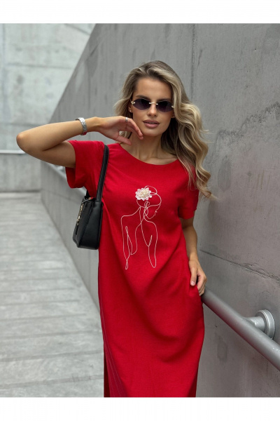 Платье Dilana VIP 2100 красный - фото 27
