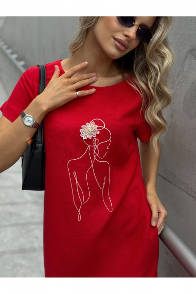 Платье Dilana VIP 2100 красный - фото 26