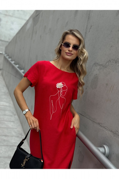 Платье Dilana VIP 2100 красный - фото 25