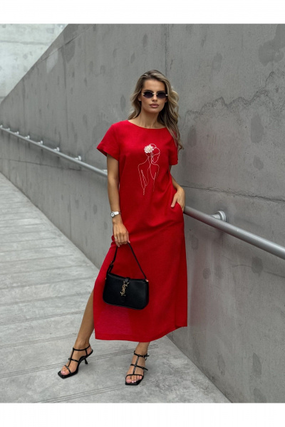 Платье Dilana VIP 2100 красный - фото 24