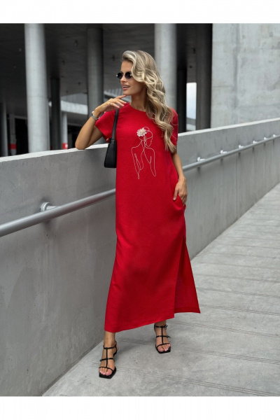 Платье Dilana VIP 2100 красный - фото 21