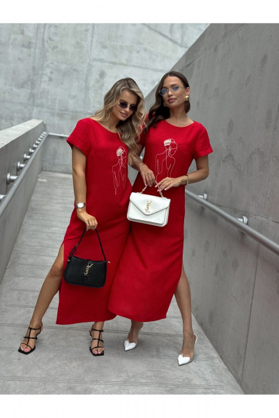 Платье Dilana VIP 2100 красный - фото 14