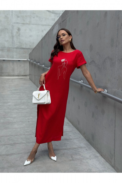 Платье Dilana VIP 2100 красный - фото 10