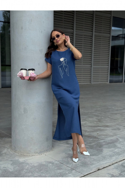 Платье Dilana VIP 2100 синий - фото 27