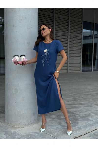 Платье Dilana VIP 2100 синий - фото 25