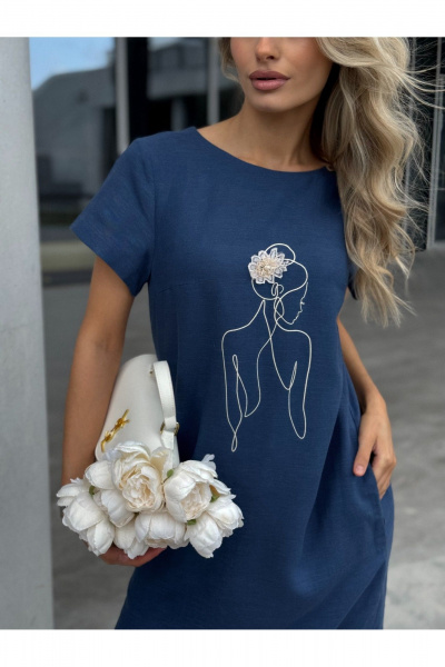 Платье Dilana VIP 2100 синий - фото 23