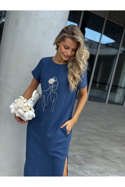 Платье Dilana VIP 2100 синий - фото 21