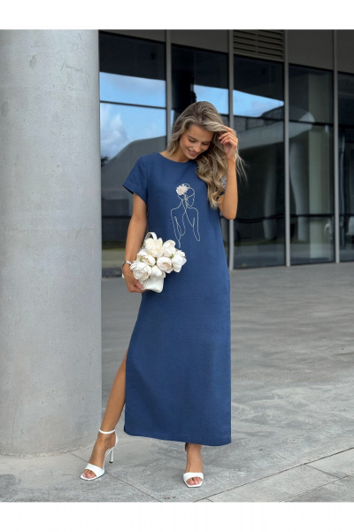 Платье Dilana VIP 2100 синий - фото 18