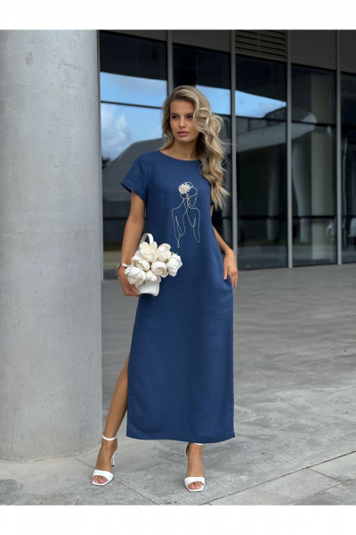 Платье Dilana VIP 2100 синий - фото 17