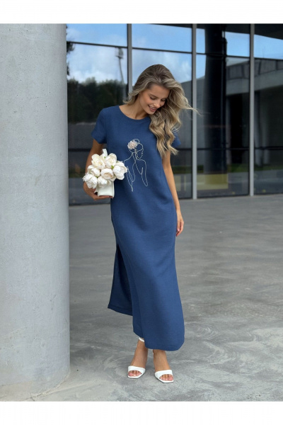Платье Dilana VIP 2100 синий - фото 16