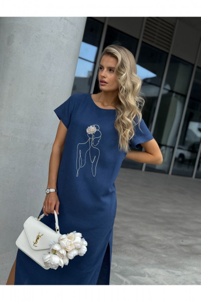 Платье Dilana VIP 2100 синий - фото 14