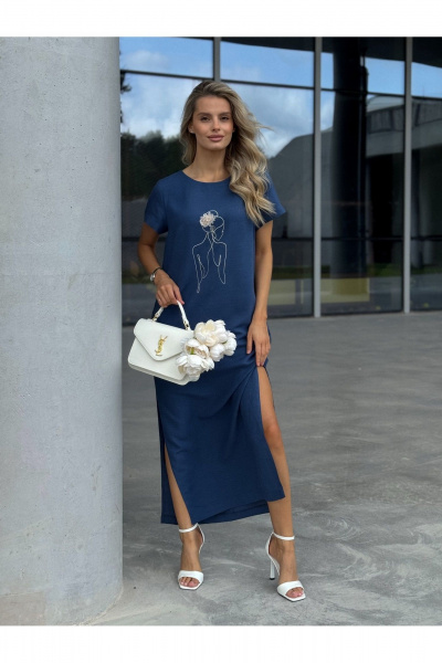 Платье Dilana VIP 2100 синий - фото 12