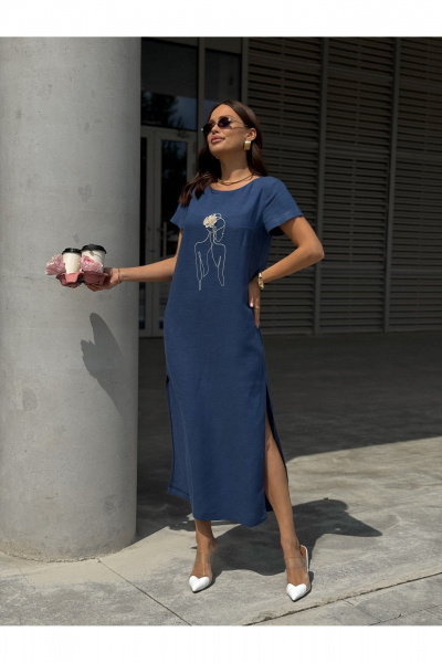 Платье Dilana VIP 2100 синий - фото 10