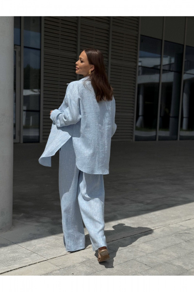 Брюки, рубашка Dilana VIP 2105 голубой_меланж - фото 13