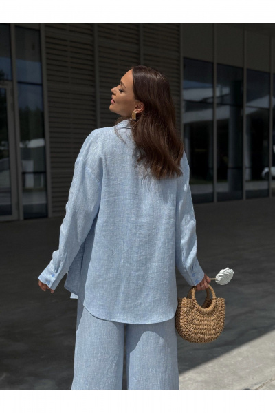 Брюки, рубашка Dilana VIP 2105 голубой_меланж - фото 11