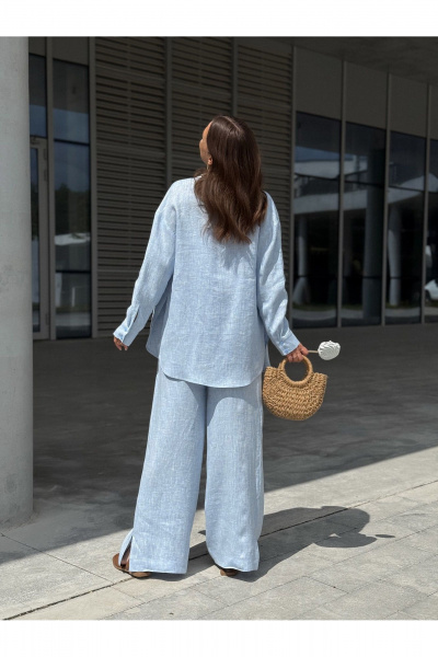 Брюки, рубашка Dilana VIP 2105 голубой_меланж - фото 9