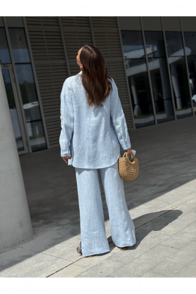Брюки, рубашка Dilana VIP 2105 голубой_меланж - фото 3