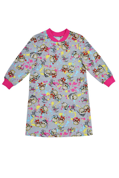 Сорочка Купалинка 4915ЕW набивка/фуксия - фото 1